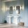 Luminaire de salle de bain mural LED E27 3000 K hauteur 40 cm IP44 chrome