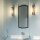 Luminaire de salle de bain mural LED E27 3000 K hauteur 40 cm IP44 chrome