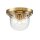 Lampe de plafonnier salle de bain IP44 Ø 33 cm rond métal verre en laiton