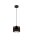 Lampe à suspendre métal Loft Design E27 L:15 cm Noir Or