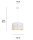 Suspension Métal Loft Design E27 L:40 cm Blanc Or