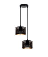Lampe &agrave; suspendre m&eacute;tal Loft 2flmg E27 L:30...