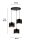 Lampe à suspendre métal Loft 3-flmg E27 L:40 cm noir or