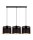 Suspension métal noir or E27 3-flmg 70 cm de long