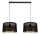 Grande lampe suspendue métal noir or E27 L:90 cm