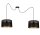 Lampe à suspendre Spider noir or E27 2-flmg L:200 cm grande