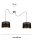 Lampe à suspendre Spider noir or E27 2-flmg L:200 cm grande