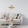 Suspension verre en métal miel E27 Ø30 cm faible éblouissement