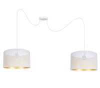 Grande lampe &agrave; suspendre Spider Blanc Or E27...