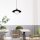 Suspension verre métal E27 Ø30 cm noir anti-éblouissement