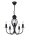Lustre noir métal 5 flammes E14 Classique