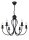 Lustre noir métal 6 flammes E14 Classique