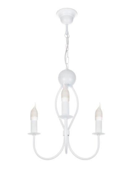 Lustre blanc Métal L:36 cm E14 Classique