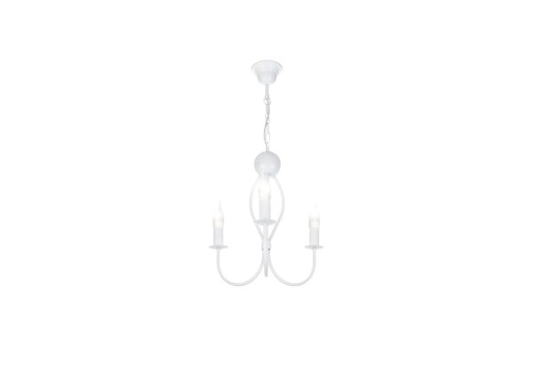 Lustre blanc Métal L:36 cm E14 Classique