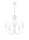 Lustre blanc métal 5 flammes E14 Classique