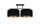 Lampe de plafonnier Tissu pauvre en éblouissement Noir Or E27 70 cm de long