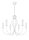 Lustre blanc métal 6 flammes E14 Classique