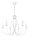 Lustre blanc métal 6 flammes E14 Classique