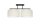 Plafonnier tissu anti-éblouissement noir crème E27 L:70 cm