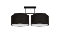 Plafonnier tissu anti-&eacute;blouissement noir blanc E27...