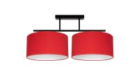 Plafonnier tissu anti-&eacute;blouissement noir rouge...