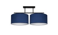 Blendarme Lampe de plafonnier Tissu Noir Bleu Blanc E27...