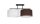 Blendarme Plafonnier Tissu Blanc Marron E27 L:70 cm