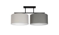 Lampe de plafonnier confortable Tissu Gris Graphite E27...