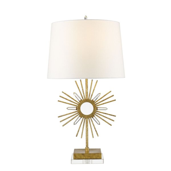 Lampe de table design or blanc décoratif 78 cm