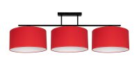 Plafonnier confortable Tissu Noir Rouge E27 100 cm
