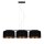 Suspension confortable tissu noir or E27 100 cm