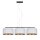 Suspension confortable tissu blanc or E27 3-flamme
