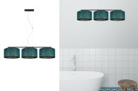 Lampe à suspendre confortable Tissu Vert Motif E27...