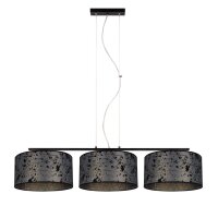 Confortable lampe &agrave; suspendre Tissu Graphite Motif...