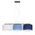 Suspension confortable Tissu Blanc Bleu E27 100 cm de long