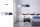 Suspension confortable Tissu Blanc Bleu E27 100 cm de long