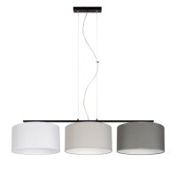 Luminaire suspendu confortable Tissu Blanc Gris Graphite...