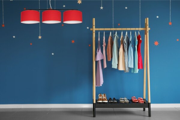 Confortable lampe à suspendre Tissu Noir Rouge E27 L:100 cm
