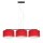Confortable lampe à suspendre Tissu Noir Rouge E27 L:100 cm