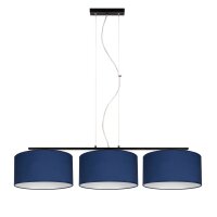 Blendarme Lampe &agrave; suspendre Tissu Noir Bleu E27...