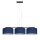 Blendarme Lampe à suspendre Tissu Noir Bleu E27 L:100 cm