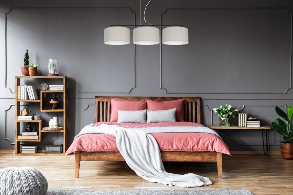 Blendarme Suspension Tissu Noir Gris E27 L:100 cm