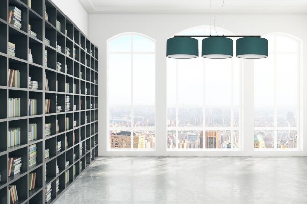 Blendarme Suspension Tissu Noir Vert E27 L:100 cm