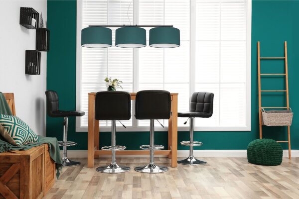 Blendarme Suspension Tissu Noir Vert E27 L:100 cm