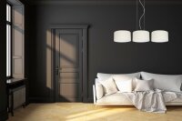 Blendarme Lampe à suspendre Tissu Noir Ecru E27...