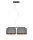 Tissu Lampe à suspendre éblouissante graphite or E27 70 cm de long