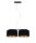 Tissu Lampe à suspendre éblouissante noir or E27 70 cm de long