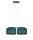 Tissu Lampe suspendue anti-éblouissement Vert Motif E27 70 cm de long