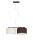 Suspension allongée 2 flammes tissu écru marron E27