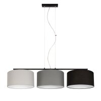 Lampe &agrave; suspendre m&eacute;tal tissu E27 100 cm...